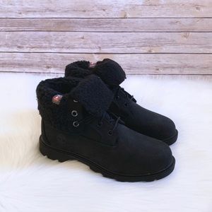 Black Women's Shearling-Lined Timberland Winter Boots